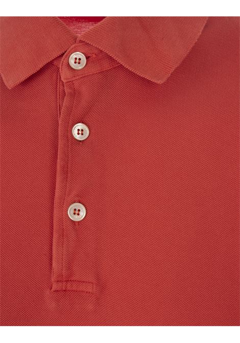 Orange Cotton Pique Polo Shirt FEDELI | UEF0108158