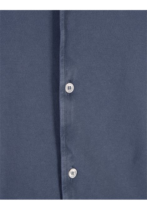 Shirt In Dark Avio Blue Cotton Piqu? FEDELI | UEF0283CE-CC625
