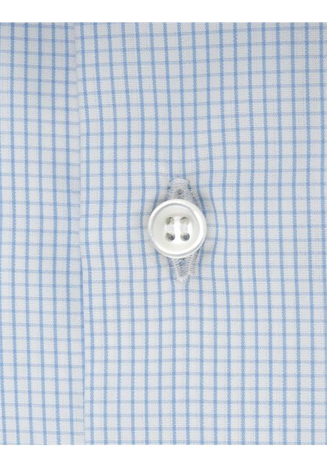 Regular Fit Shirt with Light Blue Micro Checks FRAY | 127836