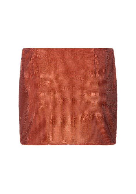 Orange Mini Skirt With Crystals GIUSEPPE DI MORABITO | 092SK-C-21245