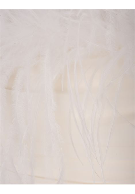 Mini Abito Bianco Con Piume GIUSEPPE DI MORABITO | 310DR-P-21502