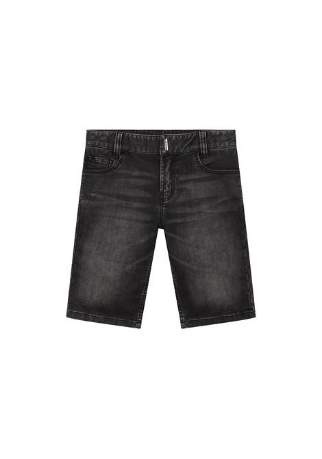 Shorts In Denim Nero Con Logo GIVENCHY KIDS | H24215Z11