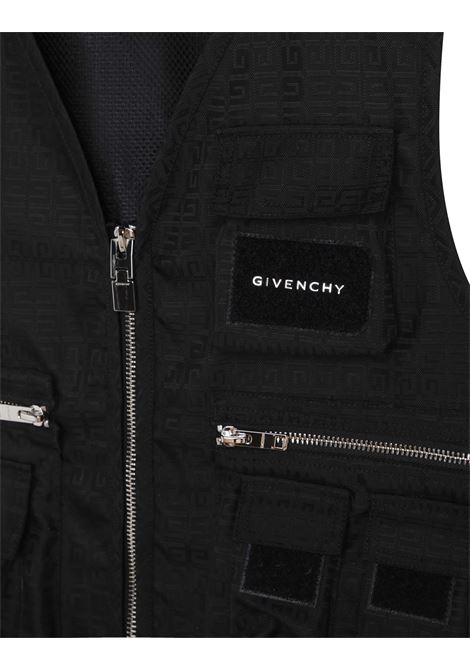 Black Gilet With All-Over 4G Pattern GIVENCHY KIDS | H2612909B