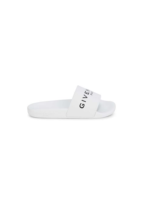 White Slipper With Black Logo GIVENCHY KIDS | H2908810P