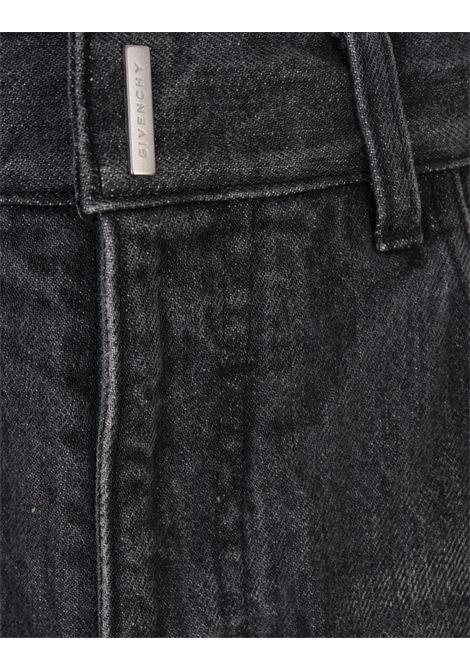 Jeans Dritti In Denim Nero Strappato GIVENCHY | BM518L5Y4H001