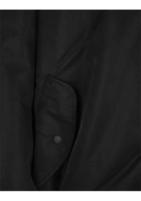 Oversized Black Nylon Bomber Jacket With Hood GIVENCHY | BW00KC14U4001