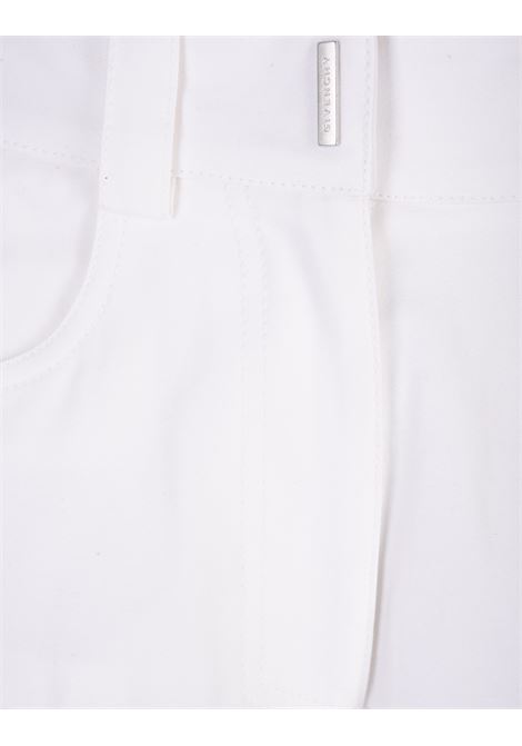 White Cotton Cargo Bermuda Shorts GIVENCHY | BW50Z714SJ100