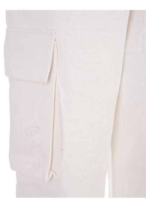 White Denim Cargo Trousers GIVENCHY | BW50ZP5Y5M100