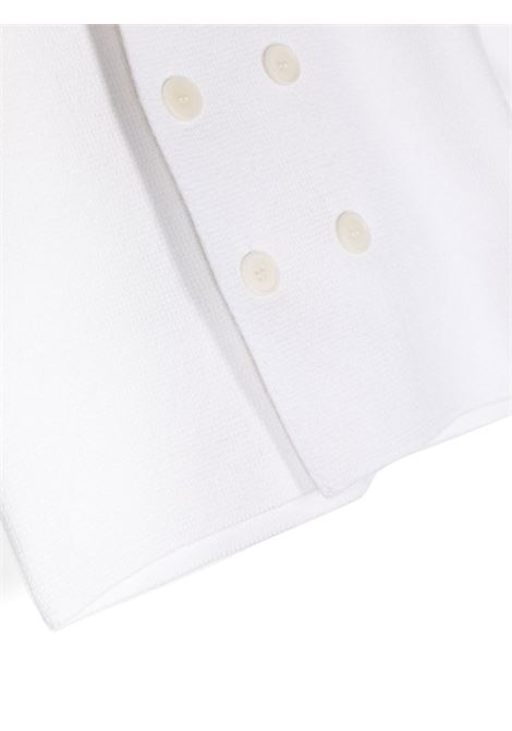 White Organic Cotton Double-Breasted Cardigan IL GUFO | P23GF402EM109010