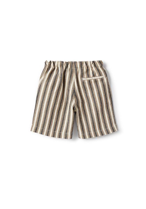 Beige Striped Cotton Bermuda Shorts IL GUFO | P23PB172C1074134