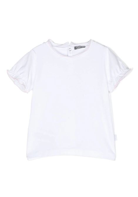 White T-Shirt With Pink Trim IL GUFO | P23TS168M00320132