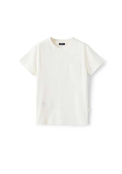 T-Shirt Bianco Latte In Lino e Cotone IL GUFO | P23TS275M0105100