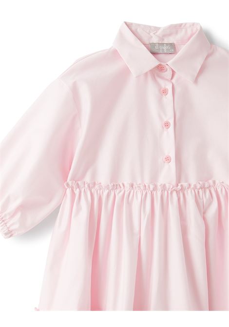Pearl Pink Cotton Satin Dress With Ruffles IL GUFO | P23VM700C0046310