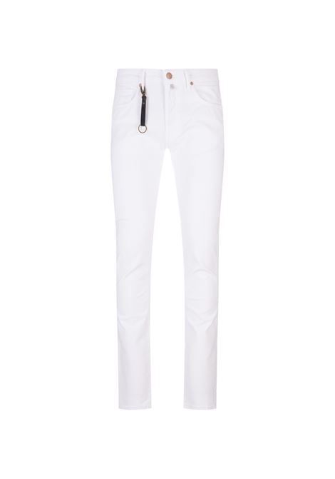 White Linen Slim Fit Trousers INCOTEX BLUE DIVISION | BDPS0002-02342111