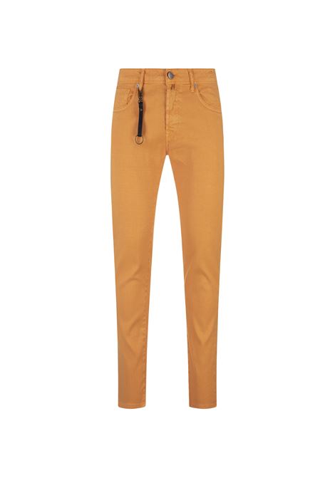 Orange Linen Slim Fit Trousers INCOTEX BLUE DIVISION | BDPS0002-02342250