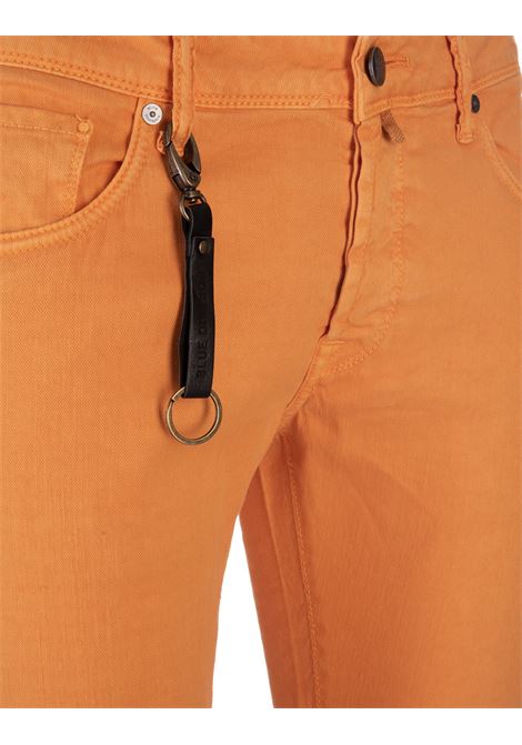 Pantalone Slim Fit In Misto Lino Arancione INCOTEX BLUE DIVISION | BDPS0002-02342250