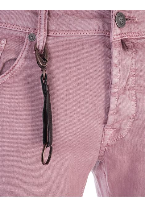 Pink Linen Slim Fit Trousers INCOTEX BLUE DIVISION | BDPS0002-02342509
