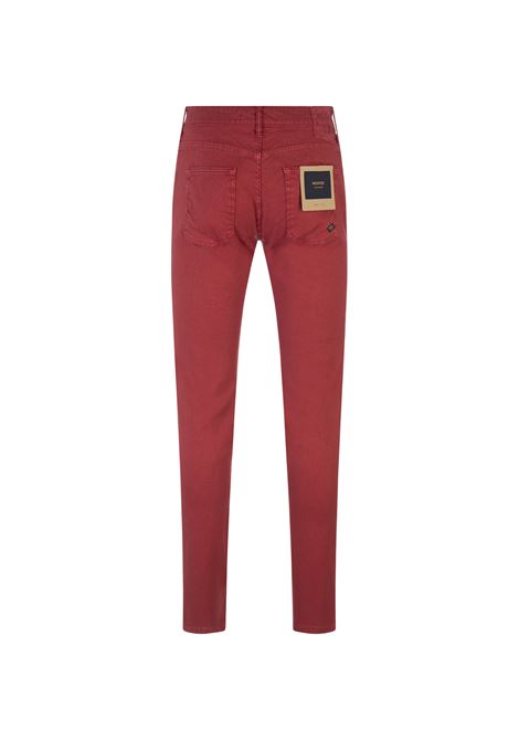 Red Linen Slim Fit Trousers INCOTEX BLUE DIVISION | BDPS0002-02342600