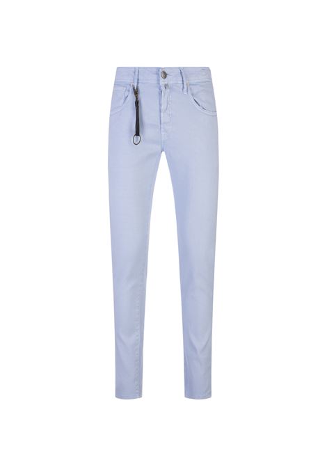 Light Blue Linen Slim Fit Trousers INCOTEX BLUE DIVISION | BDPS0002-02342800