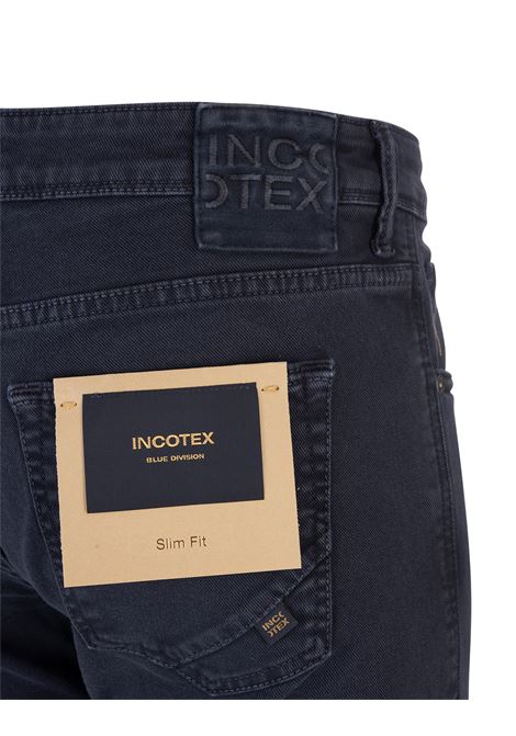 Pantalone Slim Fit In Misto Lino Blu INCOTEX BLUE DIVISION | BDPS0002-02342830