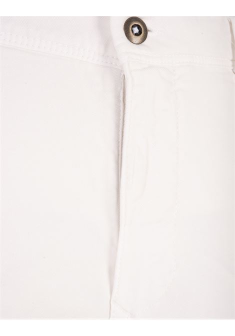 Pantalone Slim Fit In Canvas Di Cotone Bianco INCOTEX SLACKS | 1SA100-90822016