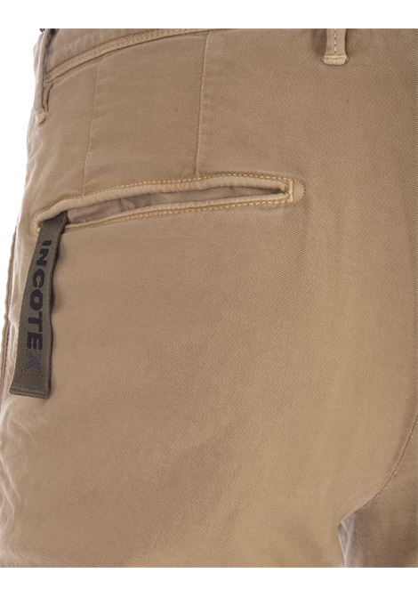 Pantalone Slim Fit In Canvas Di Cotone Biscotto INCOTEX SLACKS | 1SA100-90822414