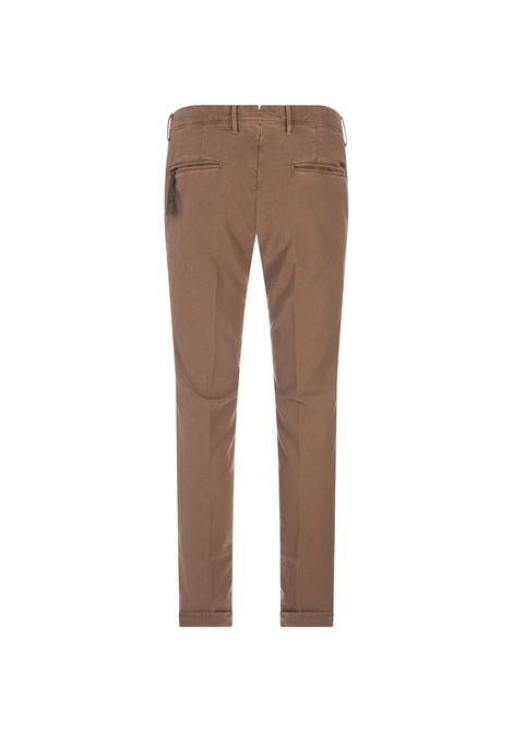 Pantalone Slim Fit In Canvas Di Cotone Marrone INCOTEX SLACKS | 1SA100-90822640