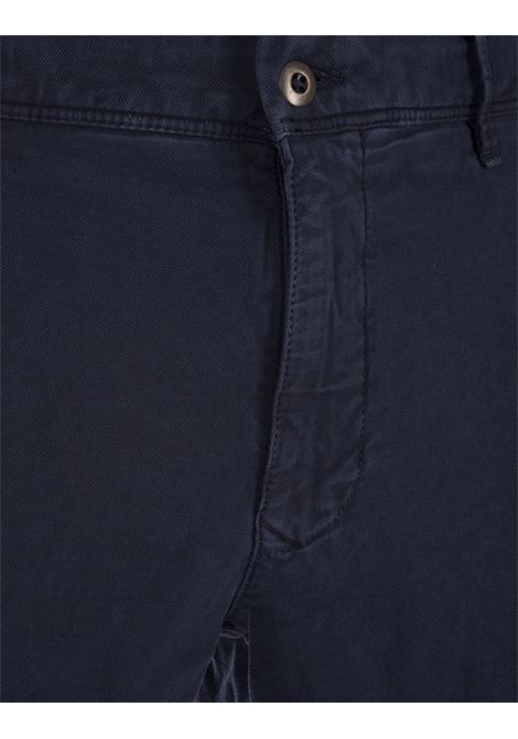 Pantalone Slim Fit In Canvas Di Cotone Blu Notte INCOTEX SLACKS | 1SA100-90822827