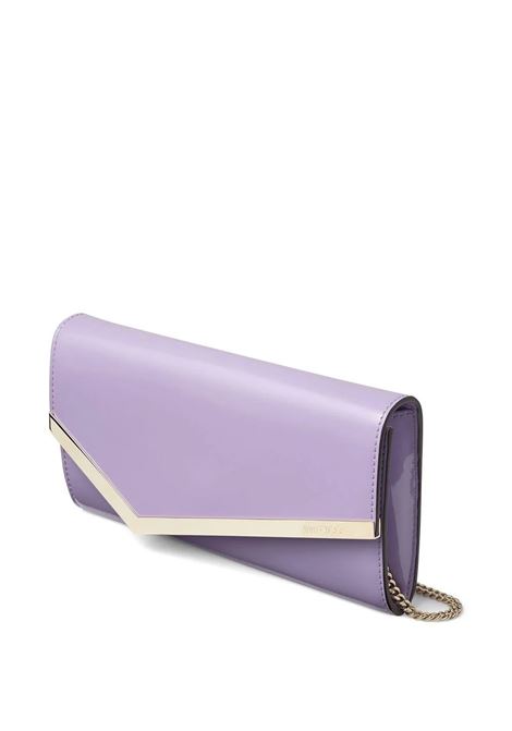 Emmie Clutch Bag In Wisteria Patent Leather JIMMY CHOO | EMMIE PATWISTERIA/LIGHT GOLD