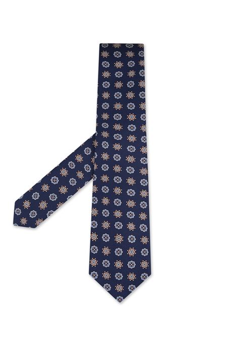 Cravatta Blu Con Pattern Floreale KITON | UCRVKRC05H1703