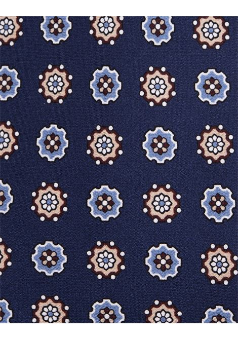 Cravatta Blu Con Pattern Floreale KITON | UCRVKRC05H1703