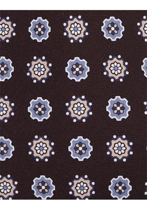 Cravatta Marrone Con Pattern Floreale KITON | UCRVKRC05H1710