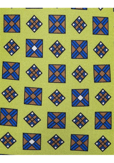 Green Tie With Geometric Pattern KITON | UCRVKRC05H9005