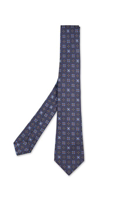 Cravatta Grigio Scuro Con Pattern Geometrico KITON | UCRVKRC05H9009