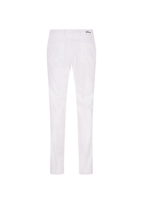 Pantalone Slim Fit In Cotone Bianco KITON | UFPP79J0736B16