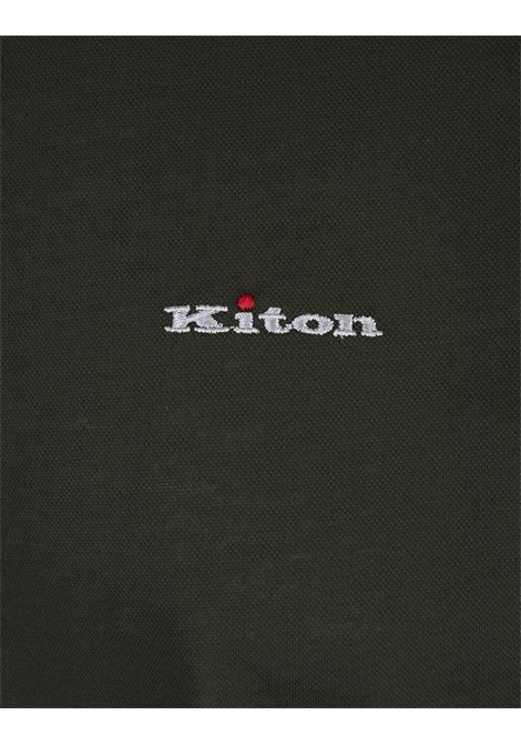 Military Green Polo Shirt With Logo KITON | UK1090E23328