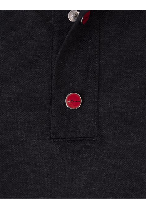 Anthracite Polo Shirt With Logo KITON | UK1090E23KS