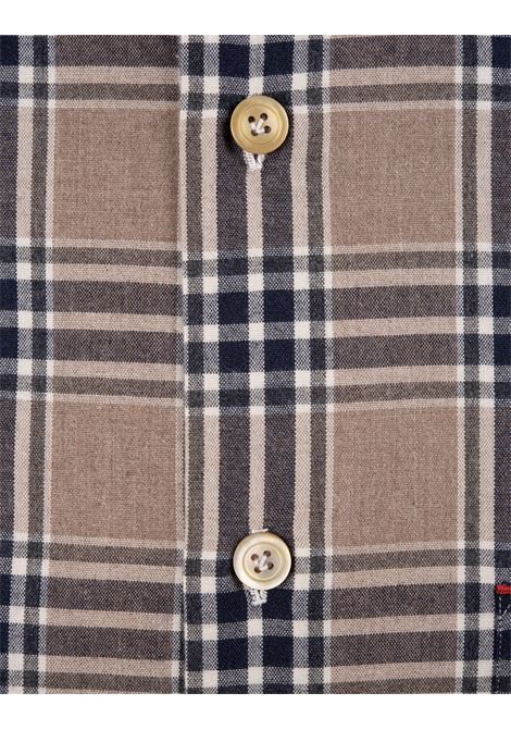 Beige Nerano Shirt With Check Pattern KITON | UMCNERH0748711