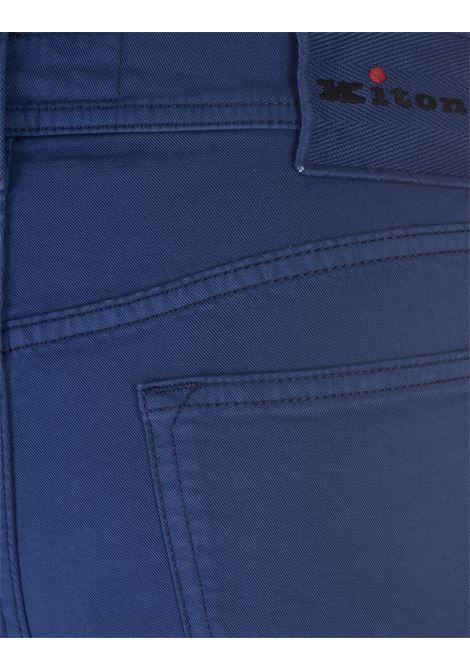 Pantalone a Gamba Dritta In Denim Blu KITON | UPNJSMJ0738B08