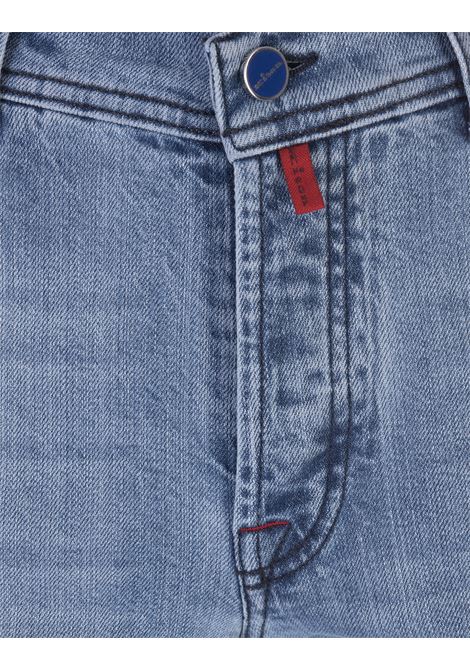 jeans uomo vita media lavaggio chiaro KITON | UPNJSMJ0740B01