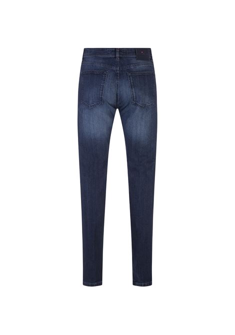 jeans uomo effetto delavè blue navy KITON | UPNJSMJ0740B03