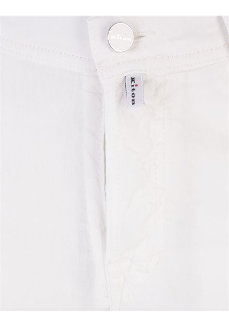 Pantaloni cinque tasche in misto lino KITON | UPNJSMJ0775B13