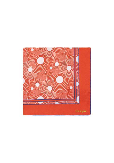 Pocket Handkerchief With Orange Circles Pattern KITON | UPOCHCXB600035