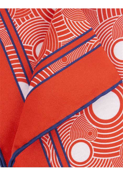 Pocket Handkerchief With Orange Circles Pattern KITON | UPOCHCXB600035