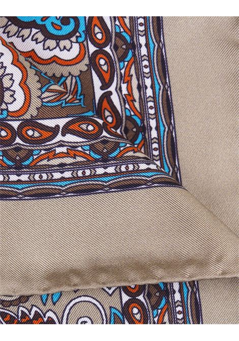 Sand Pocket Handkerchief With Paisley Print KITON | UPOCHCXB601626