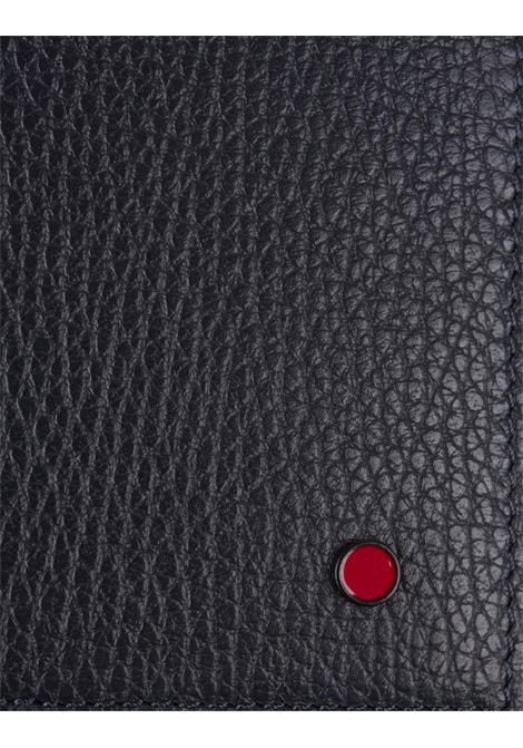 Black Leather Passport Holder With Logo KITON | UPPASSN0084504