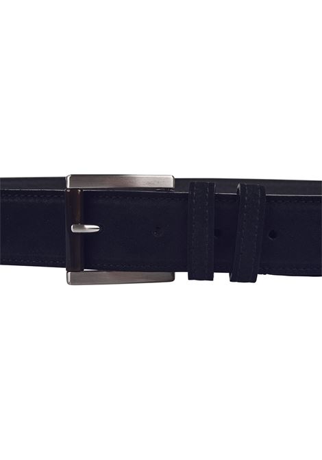 Cintura In Pelle Scamosciata Blu KITON | USC476PN0013931