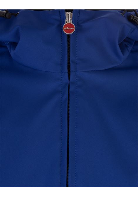 Royal Blue Technical Fabric Windbreaker Jacket KITON | UW1450YB900105