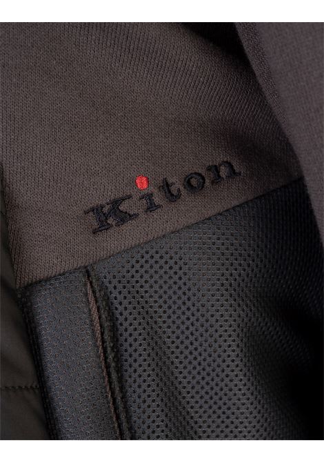 Military Green Jacket With Logo KITON | UW1461YB900503