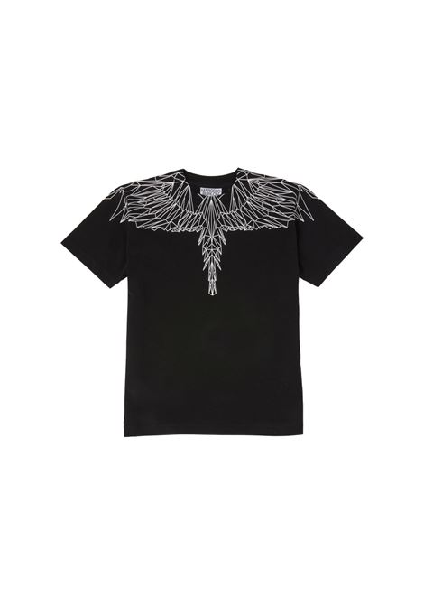 T-Shirt Triangle Wings Nera MARCELO BURLON KIDS | CBAA001S23JER0041001